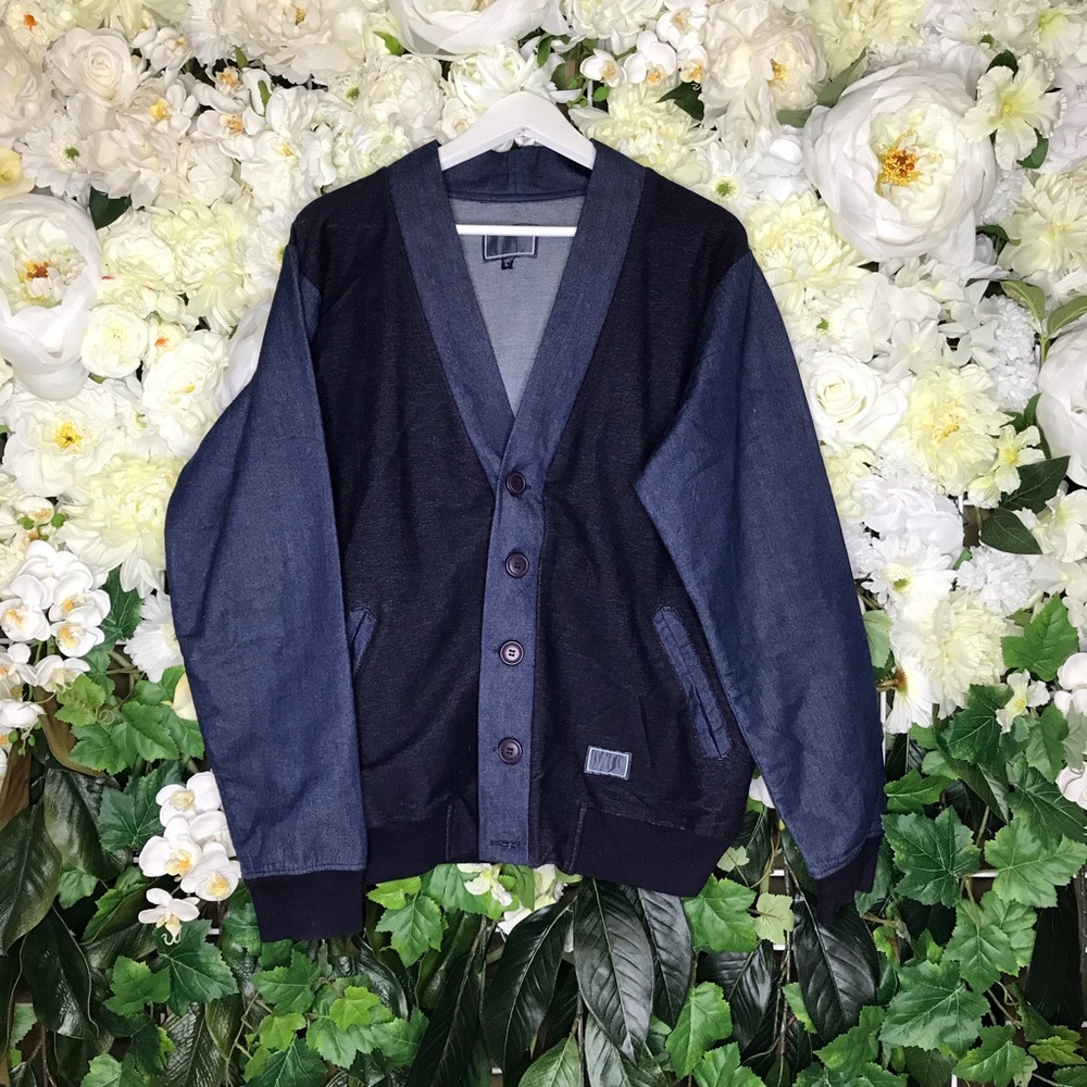 100% Cotton Blue Cardigan
